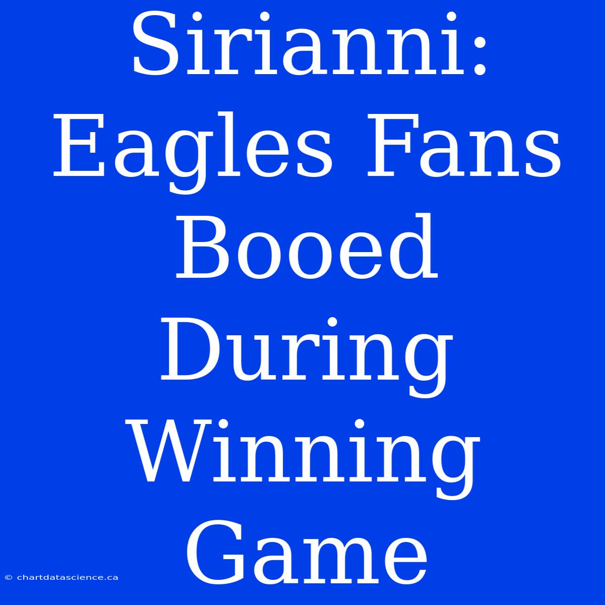 Sirianni: Eagles Fans Booed During Winning Game