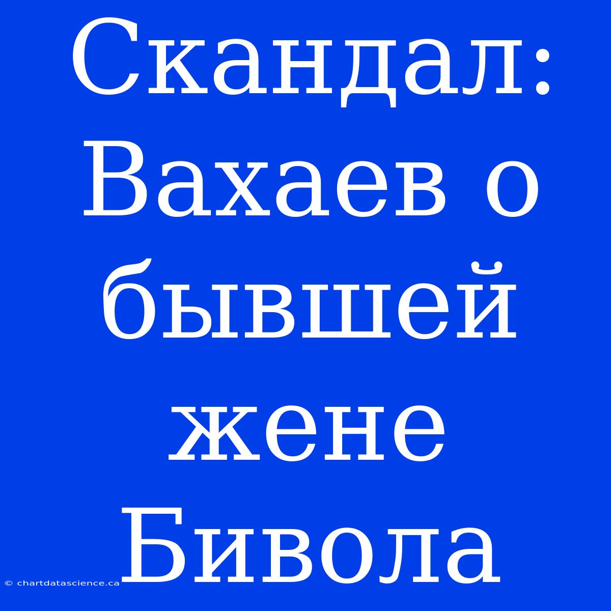 Скандал: Вахаев О Бывшей Жене Бивола