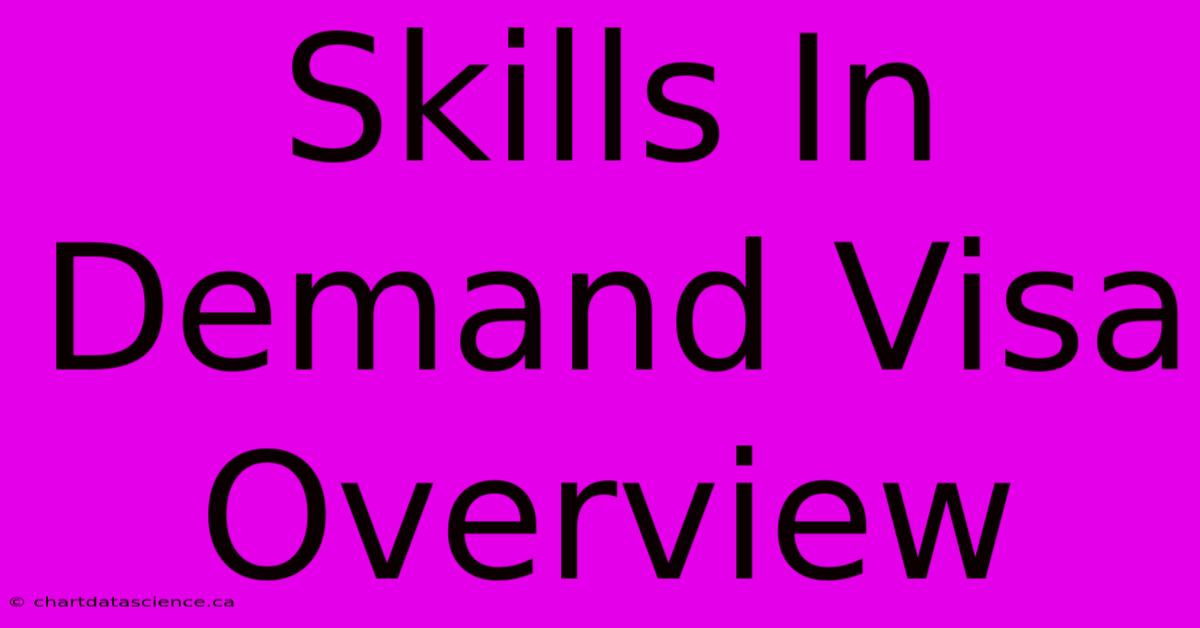 Skills In Demand Visa Overview