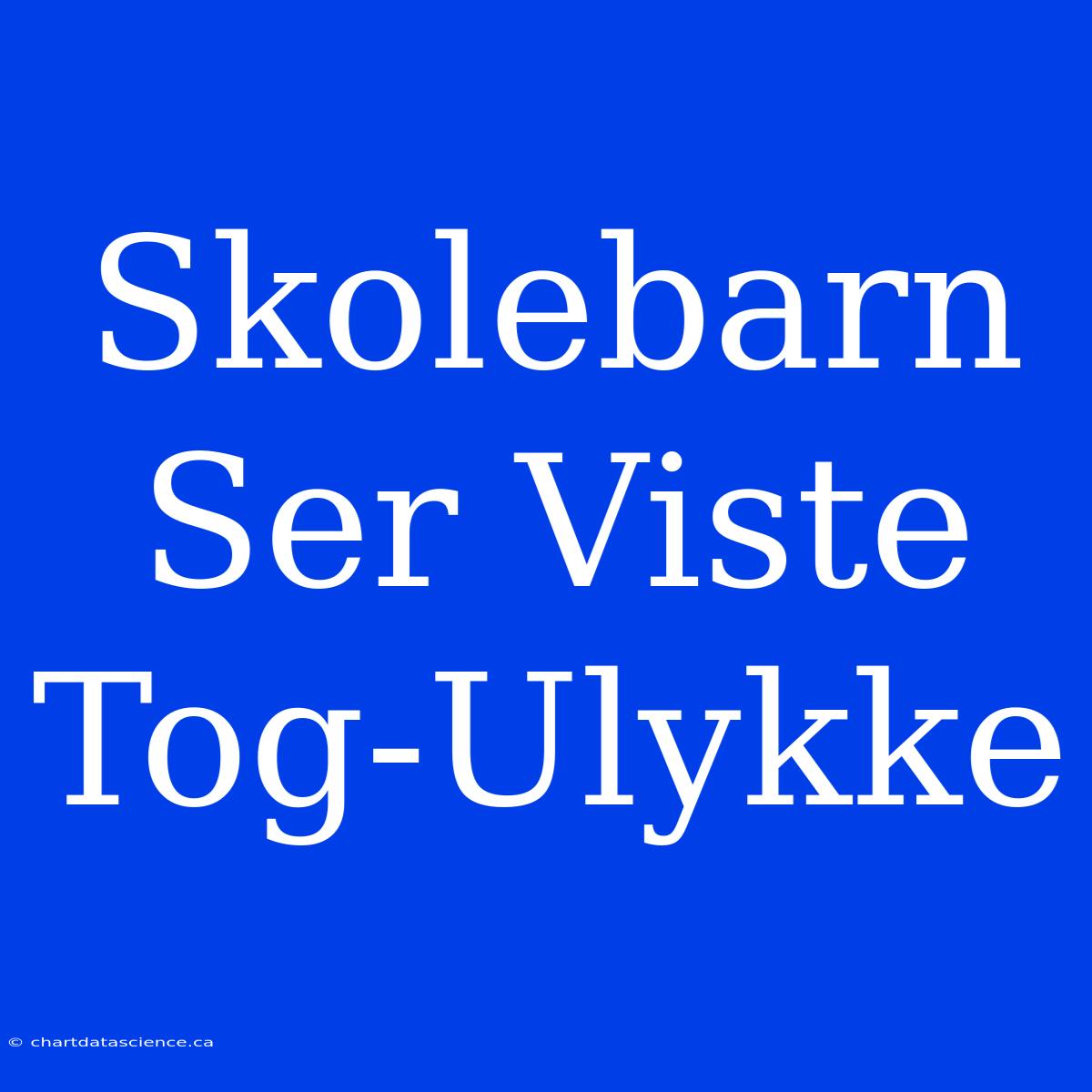 Skolebarn Ser Viste Tog-Ulykke