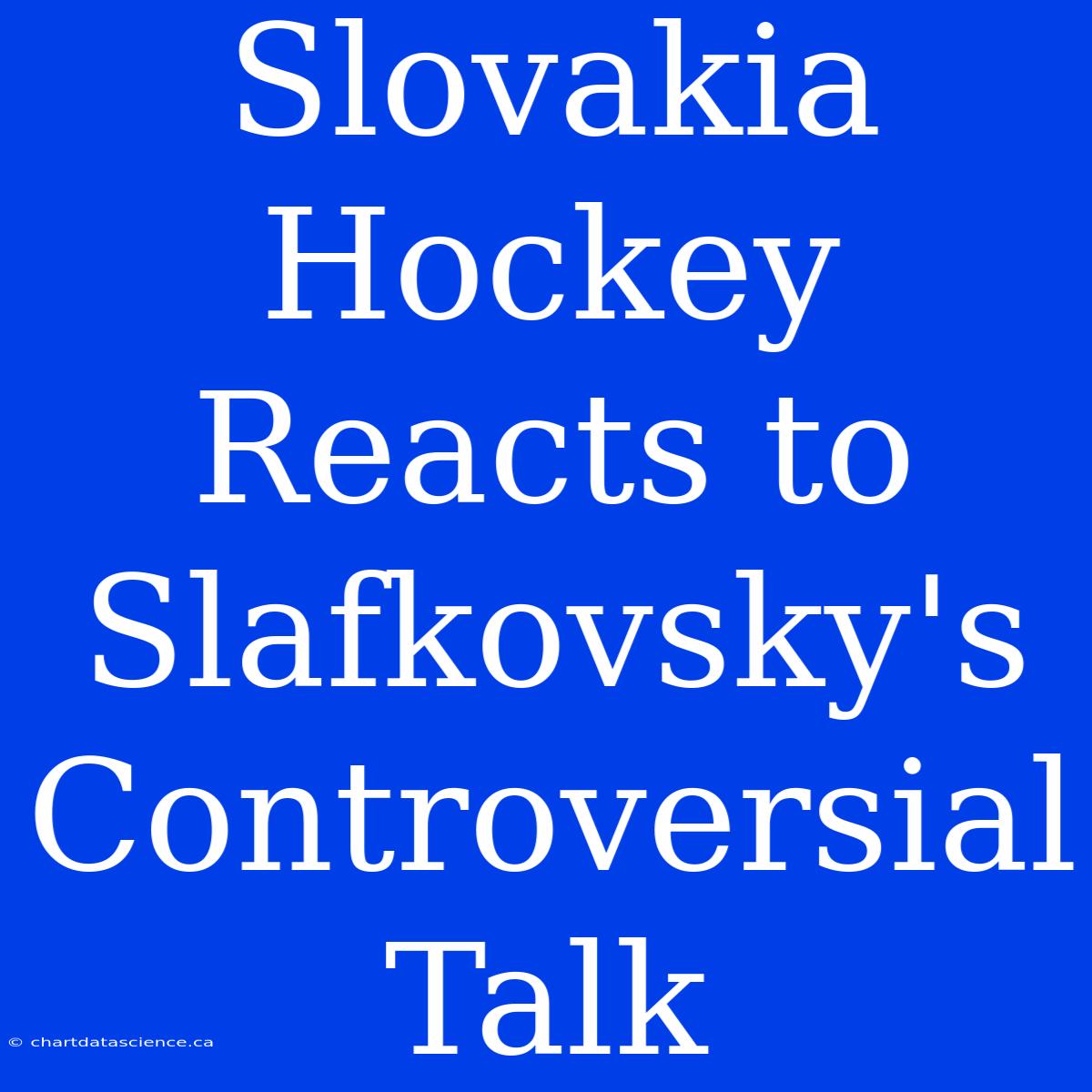 Slovakia Hockey Reacts To Slafkovsky's Controversial Talk