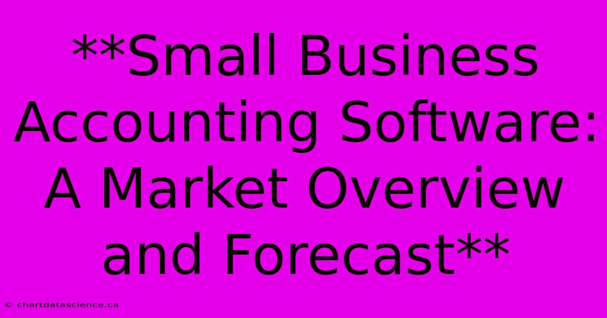 **Small Business Accounting Software: A Market Overview And Forecast**