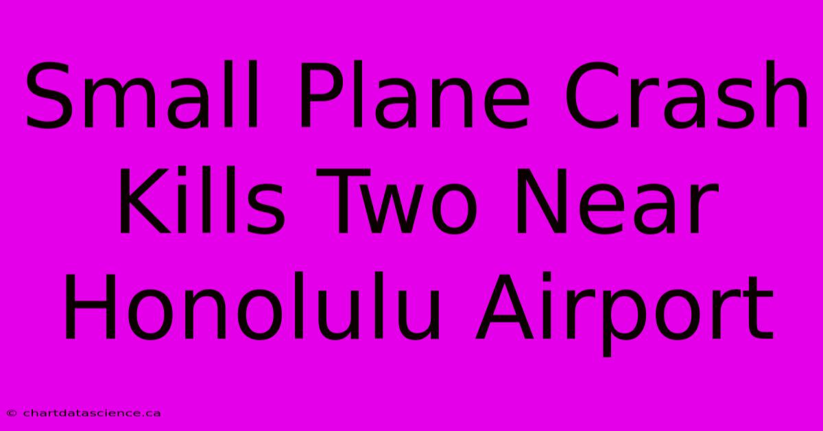 Small Plane Crash Kills Two Near Honolulu Airport