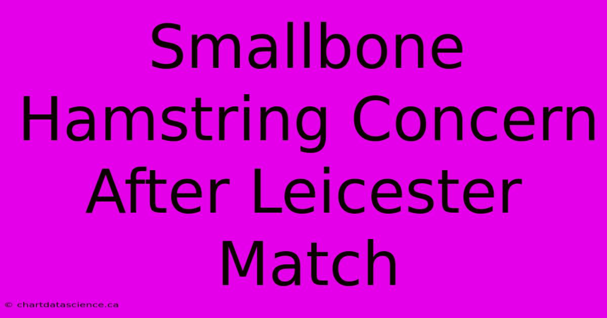 Smallbone Hamstring Concern After Leicester Match