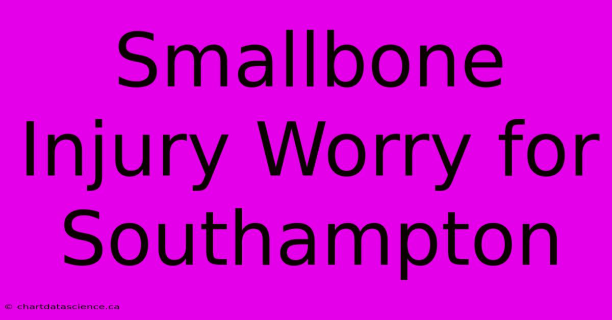 Smallbone Injury Worry For Southampton