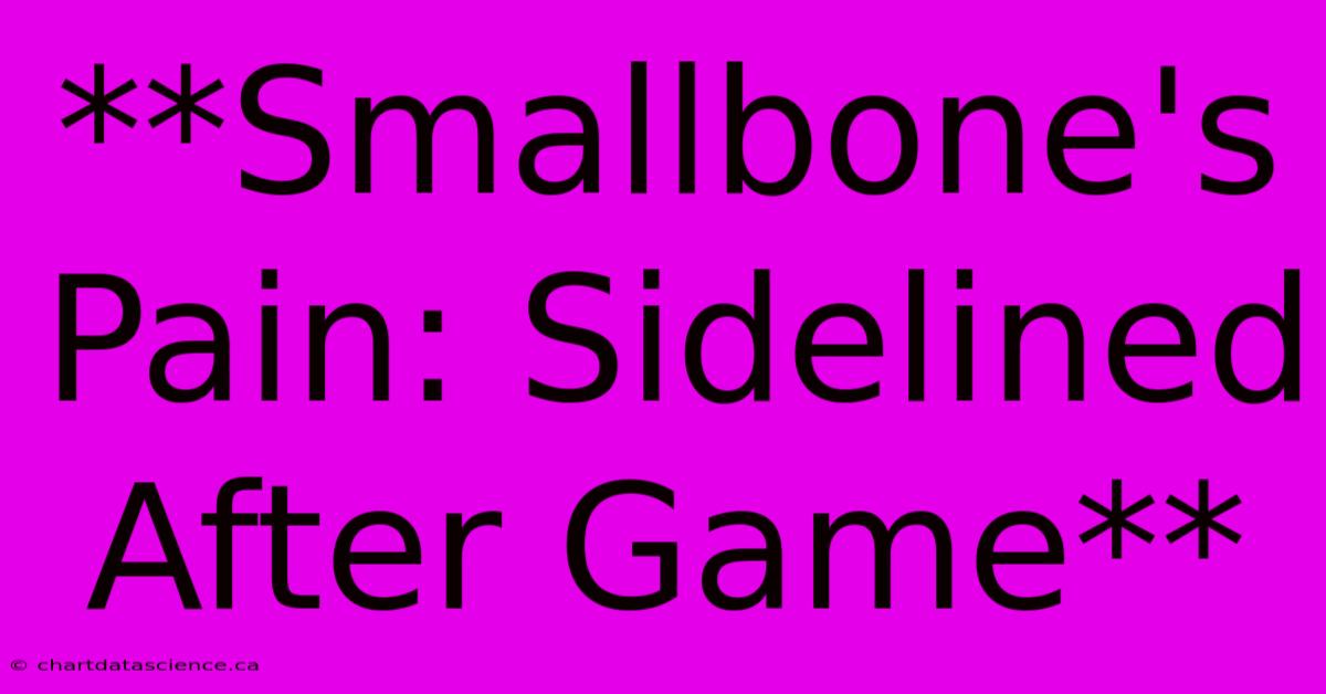 **Smallbone's Pain: Sidelined After Game** 