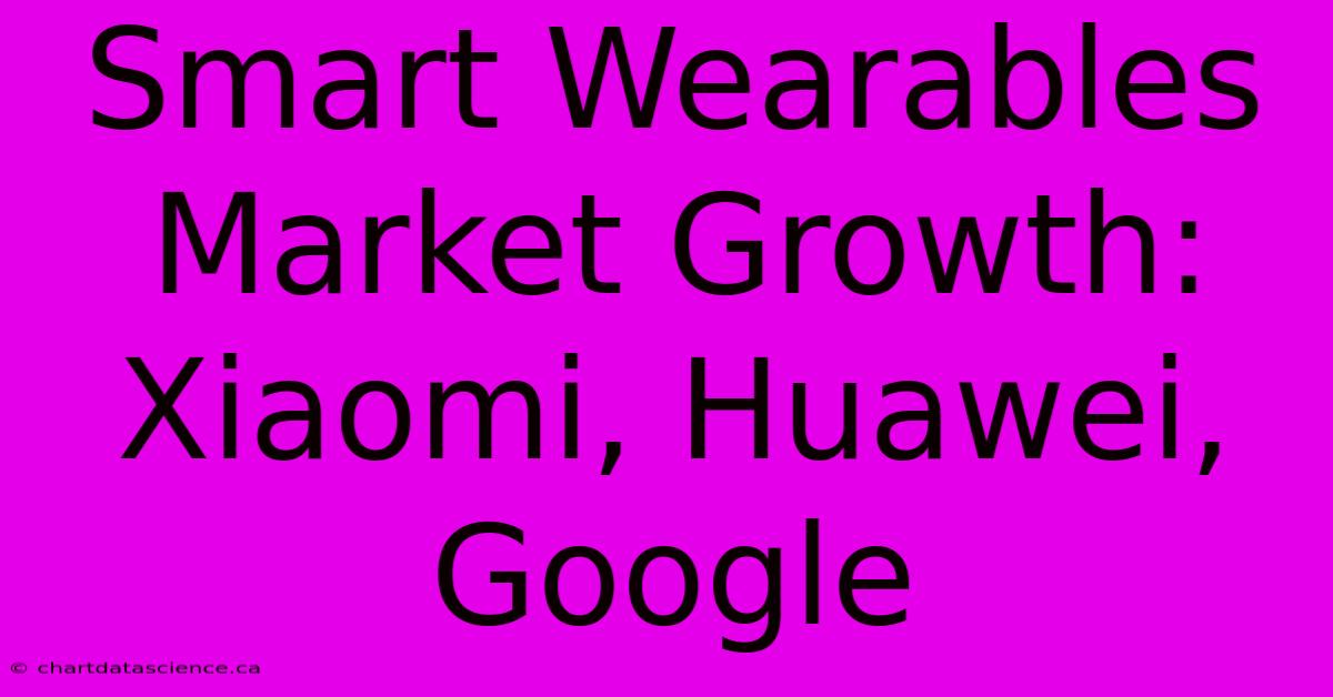 Smart Wearables Market Growth: Xiaomi, Huawei, Google