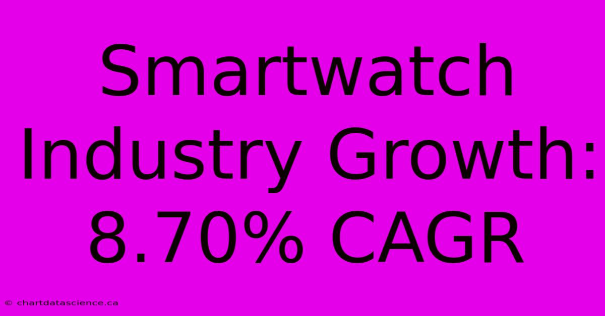 Smartwatch Industry Growth: 8.70% CAGR