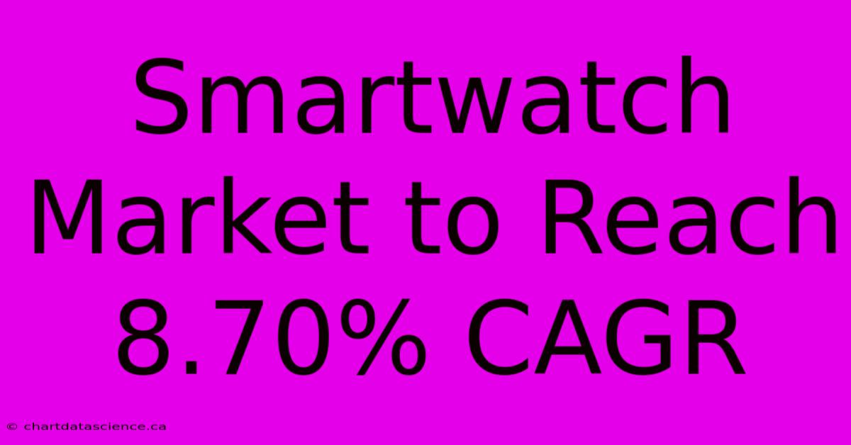 Smartwatch Market To Reach 8.70% CAGR