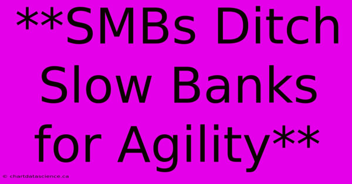 **SMBs Ditch Slow Banks For Agility**