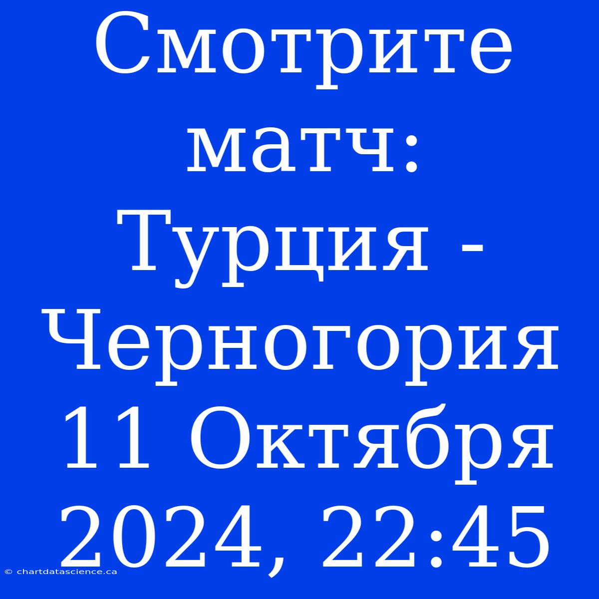 Смотрите Матч: Турция - Черногория 11 Октября 2024, 22:45