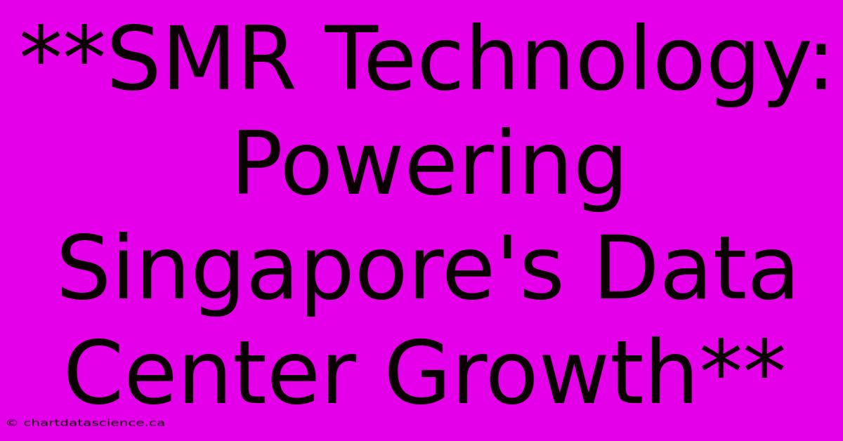 **SMR Technology: Powering Singapore's Data Center Growth**