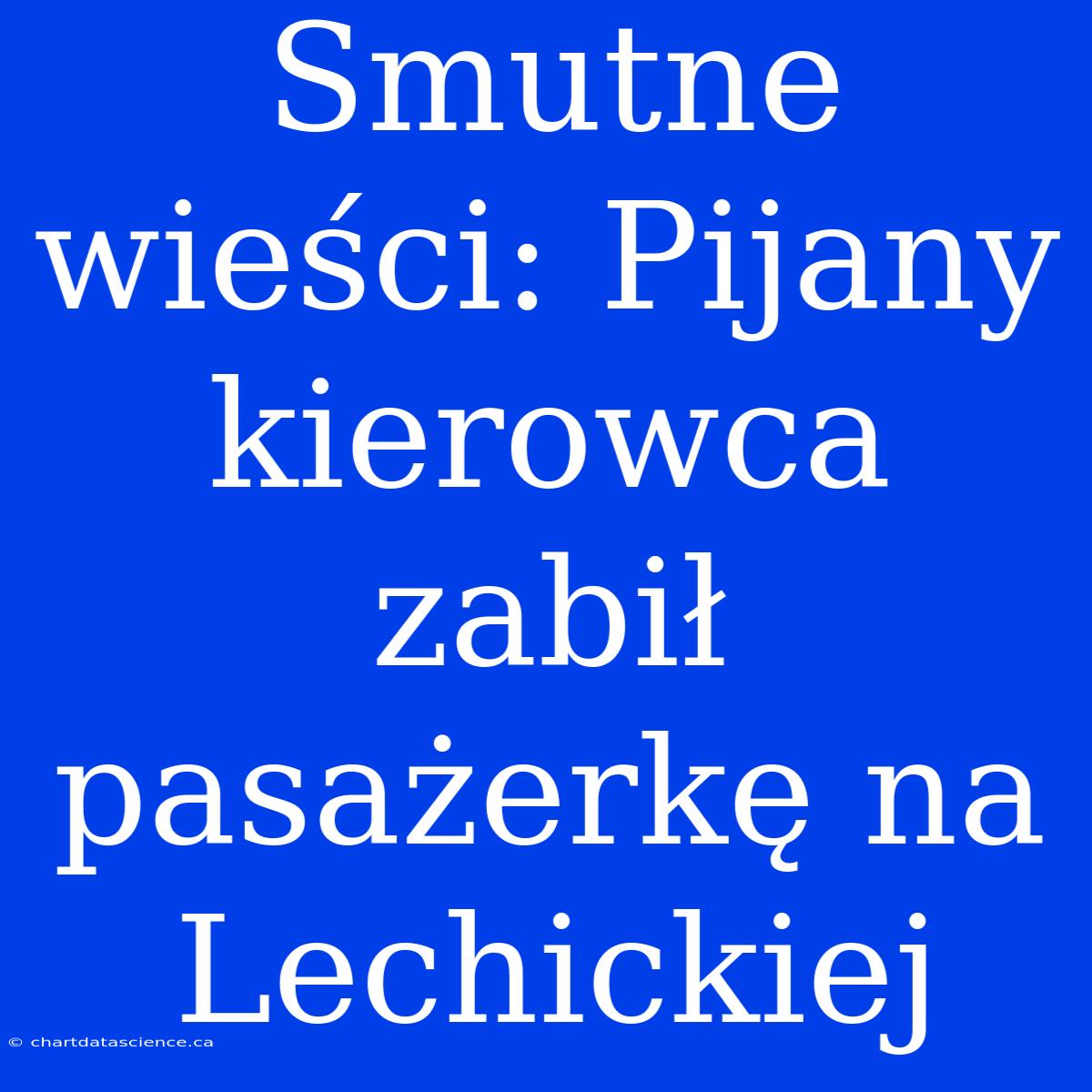 Smutne Wieści: Pijany Kierowca Zabił Pasażerkę Na Lechickiej