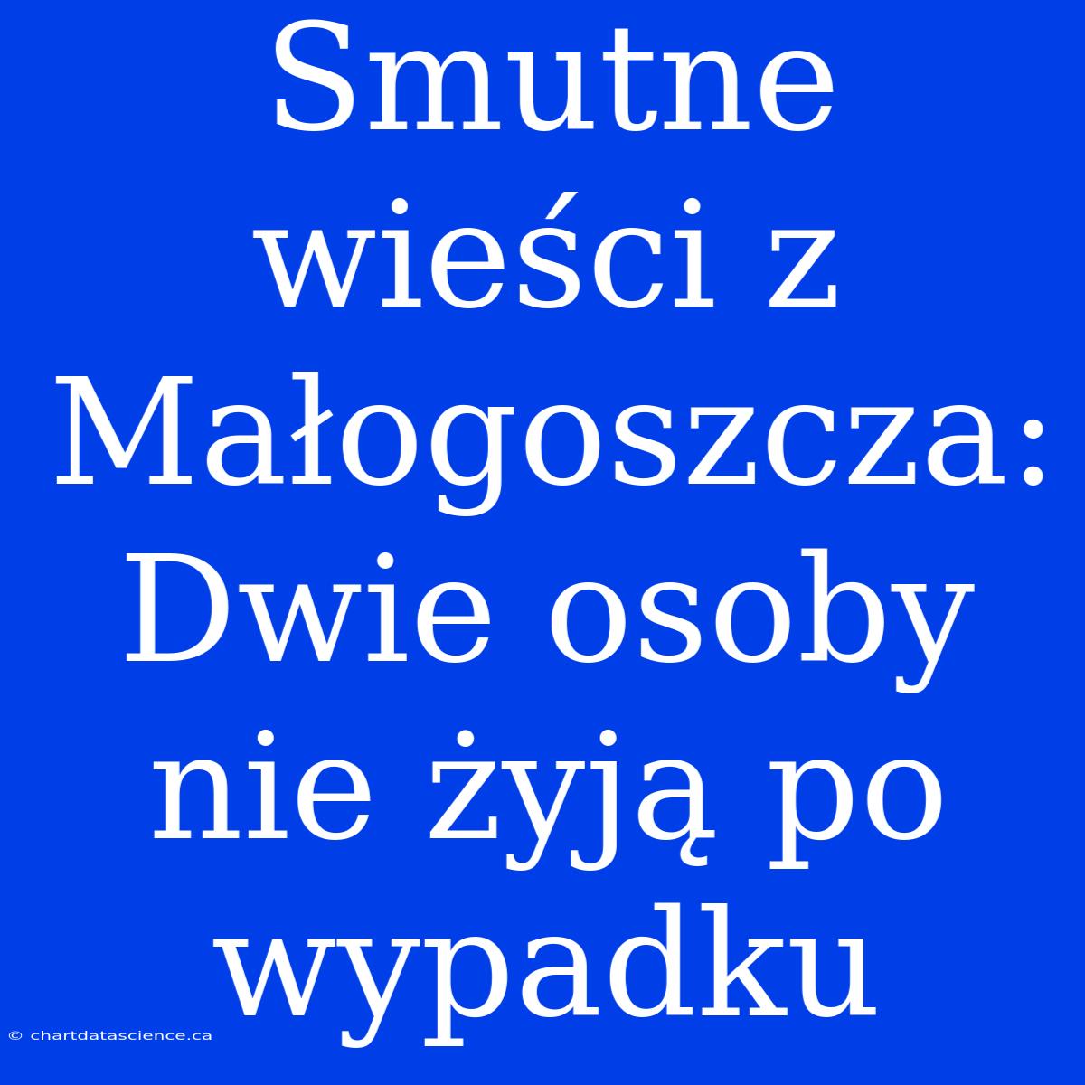 Smutne Wieści Z Małogoszcza: Dwie Osoby Nie Żyją Po Wypadku