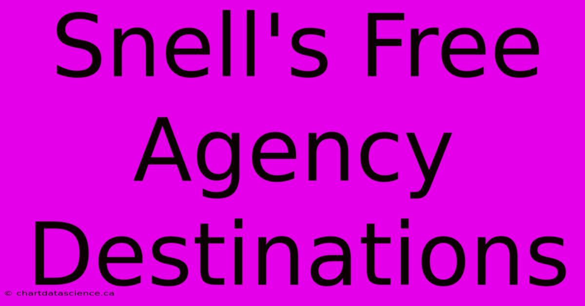 Snell's Free Agency Destinations