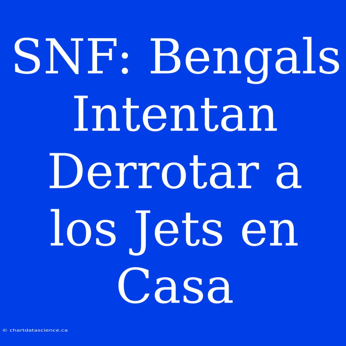 SNF: Bengals Intentan Derrotar A Los Jets En Casa