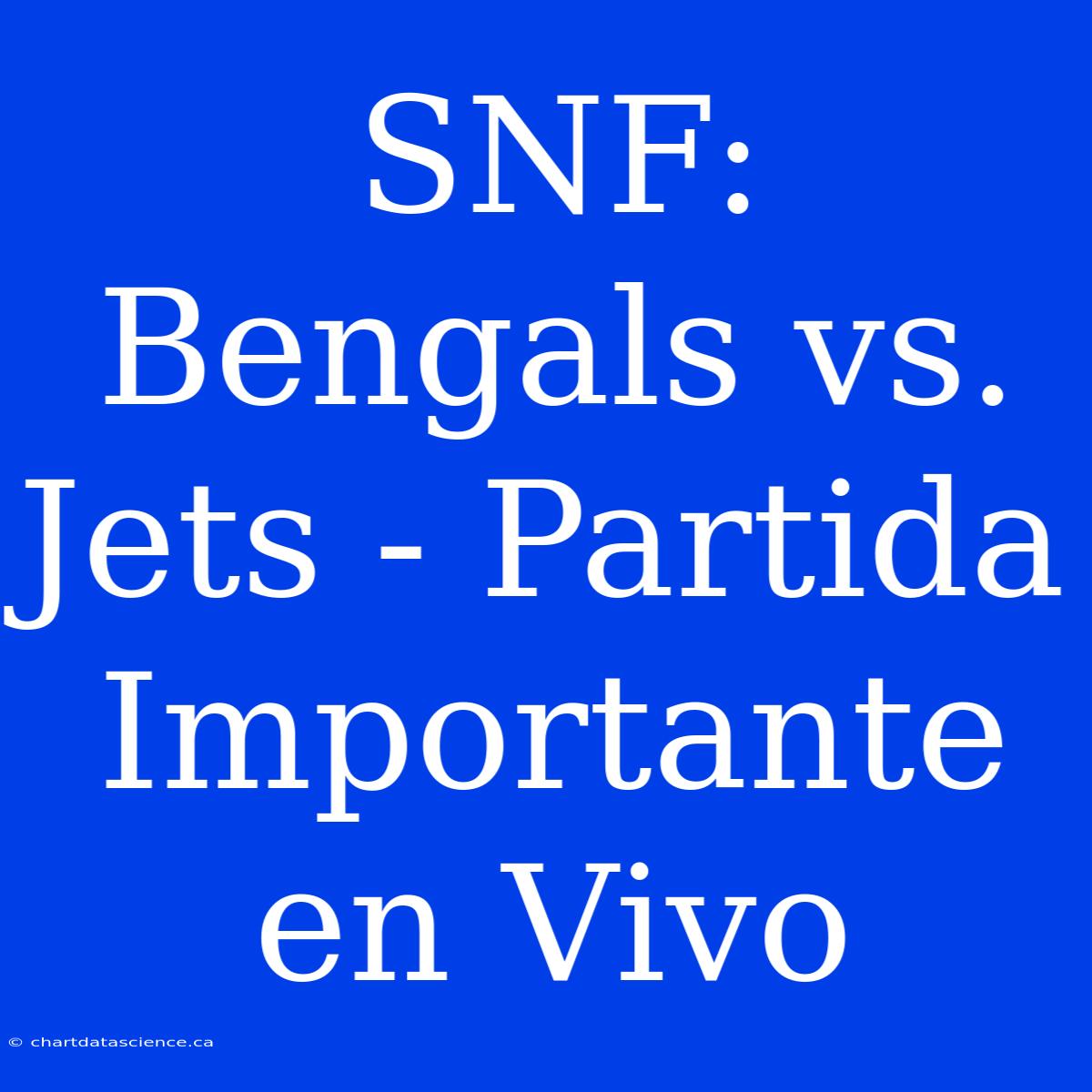 SNF: Bengals Vs. Jets - Partida Importante En Vivo