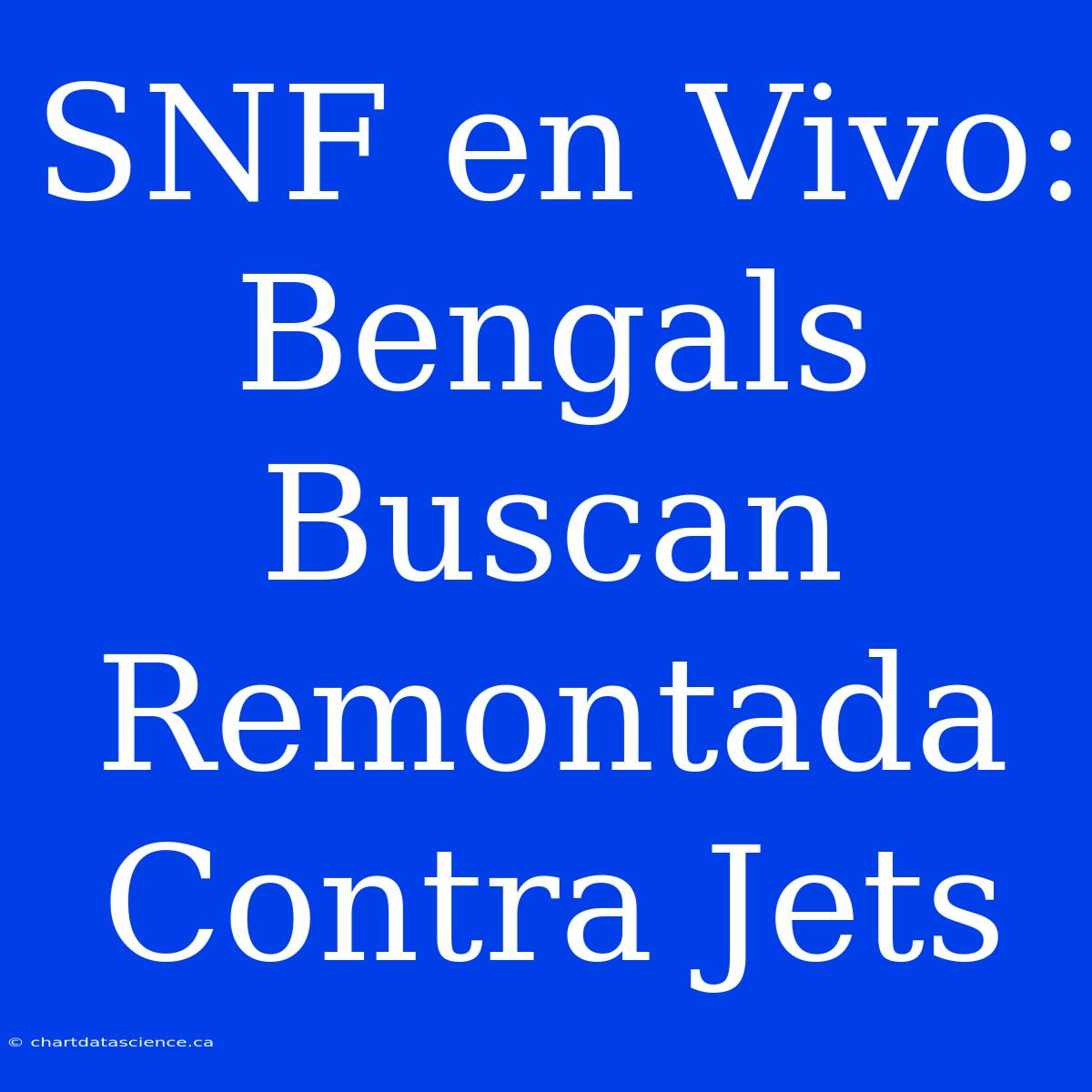 SNF En Vivo: Bengals Buscan Remontada Contra Jets