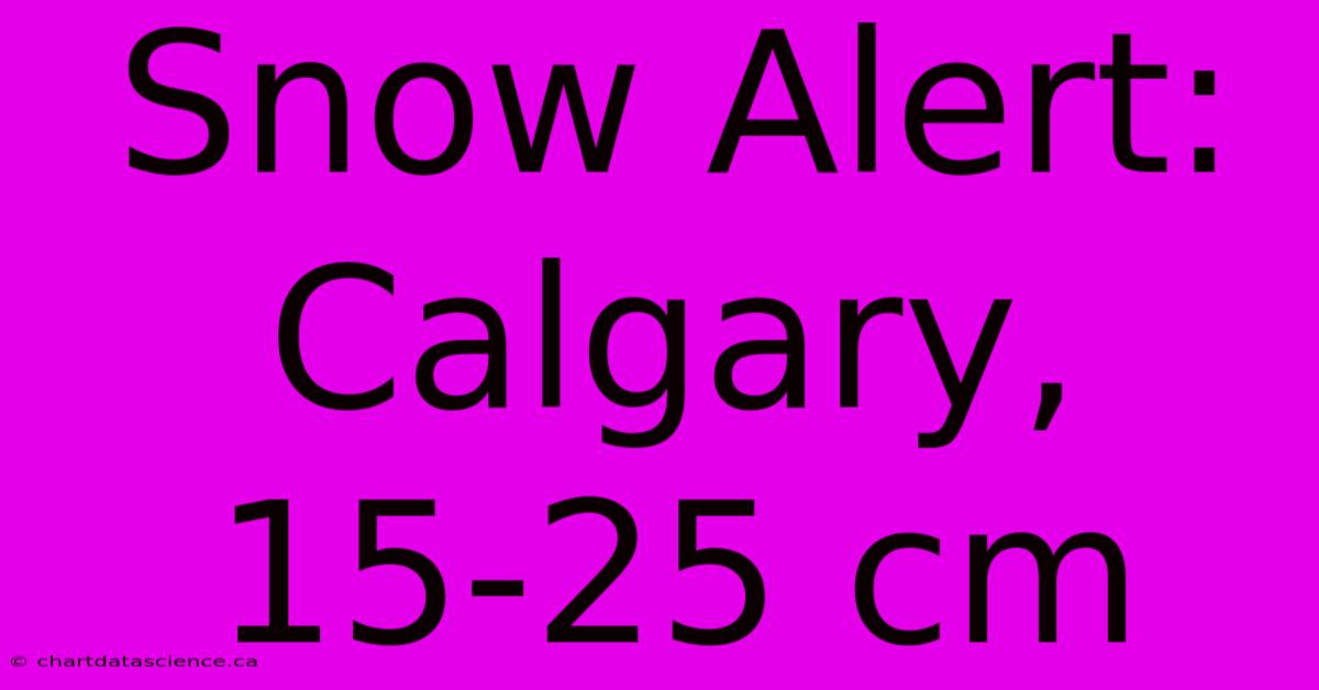 Snow Alert: Calgary, 15-25 Cm