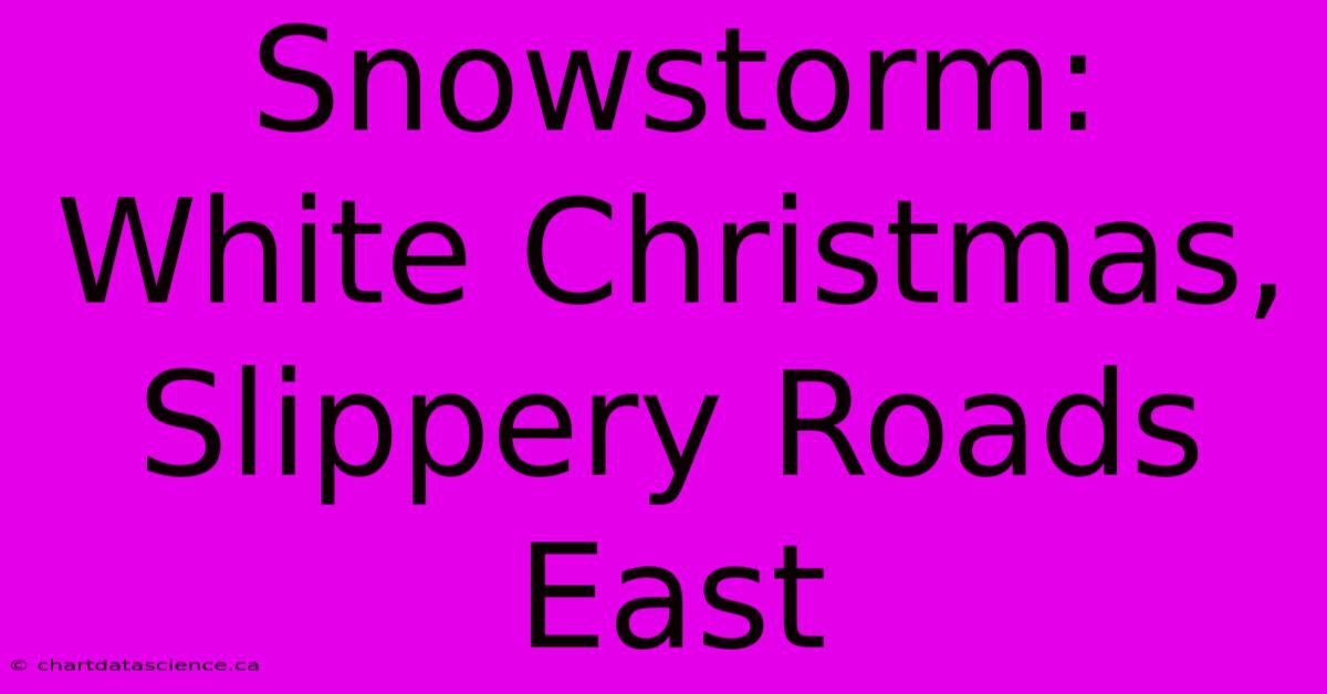 Snowstorm: White Christmas, Slippery Roads East