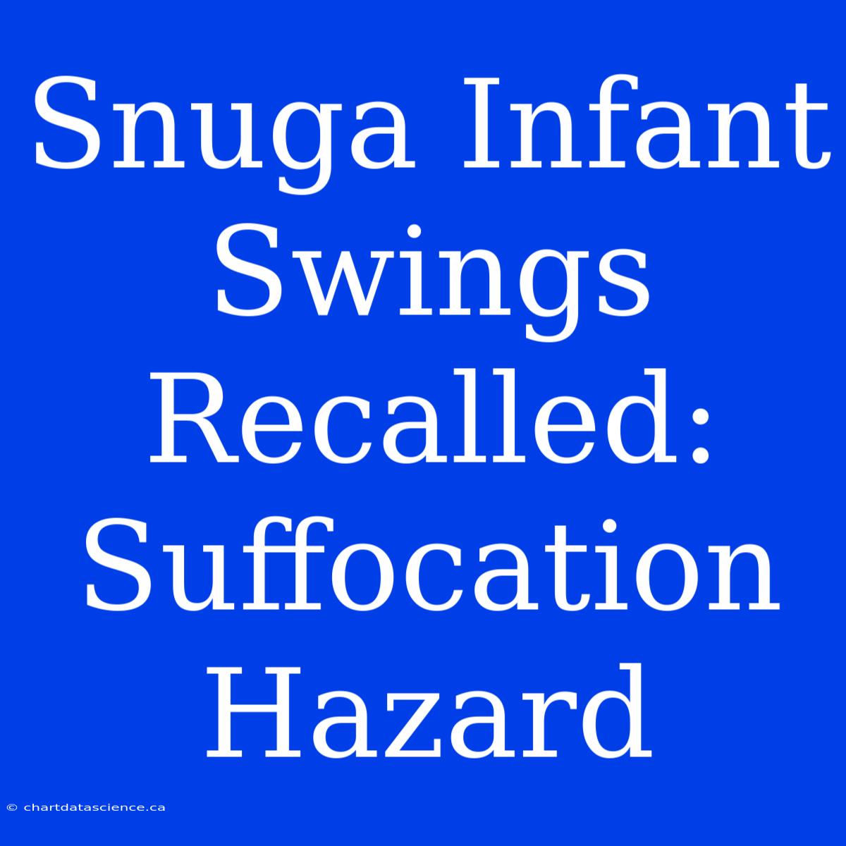 Snuga Infant Swings Recalled: Suffocation Hazard