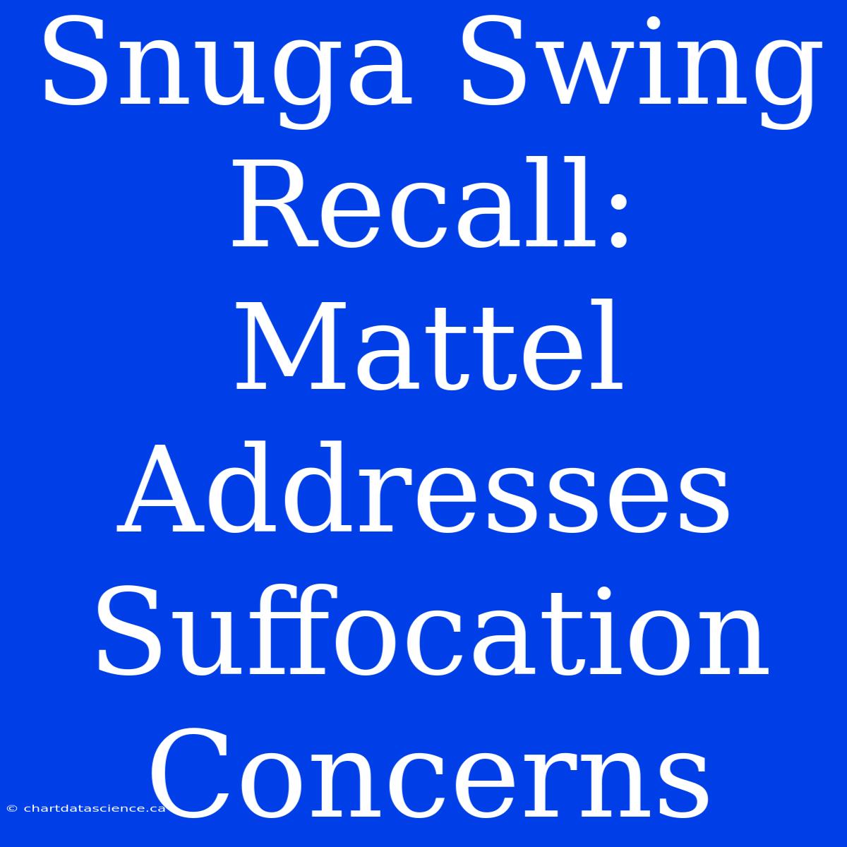 Snuga Swing Recall: Mattel Addresses Suffocation Concerns