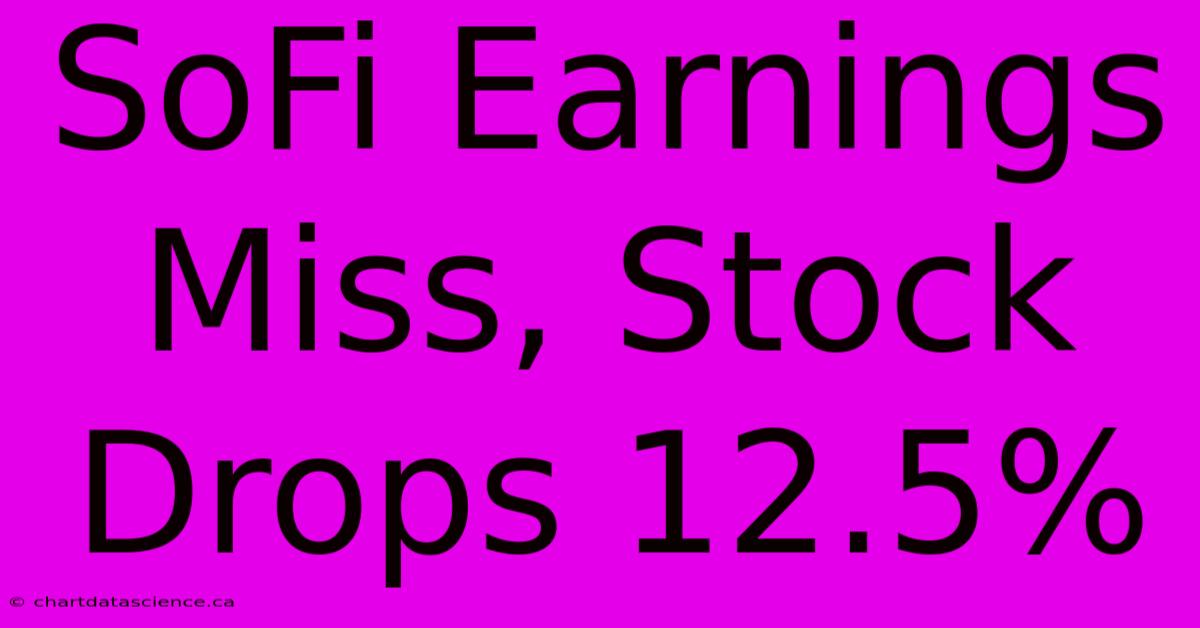 SoFi Earnings Miss, Stock Drops 12.5%