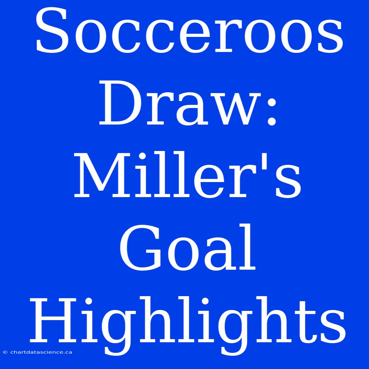 Socceroos Draw: Miller's Goal Highlights