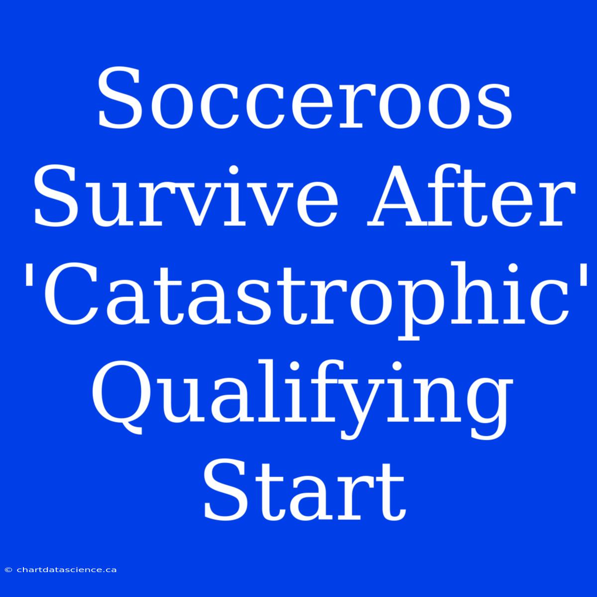 Socceroos Survive After 'Catastrophic' Qualifying Start