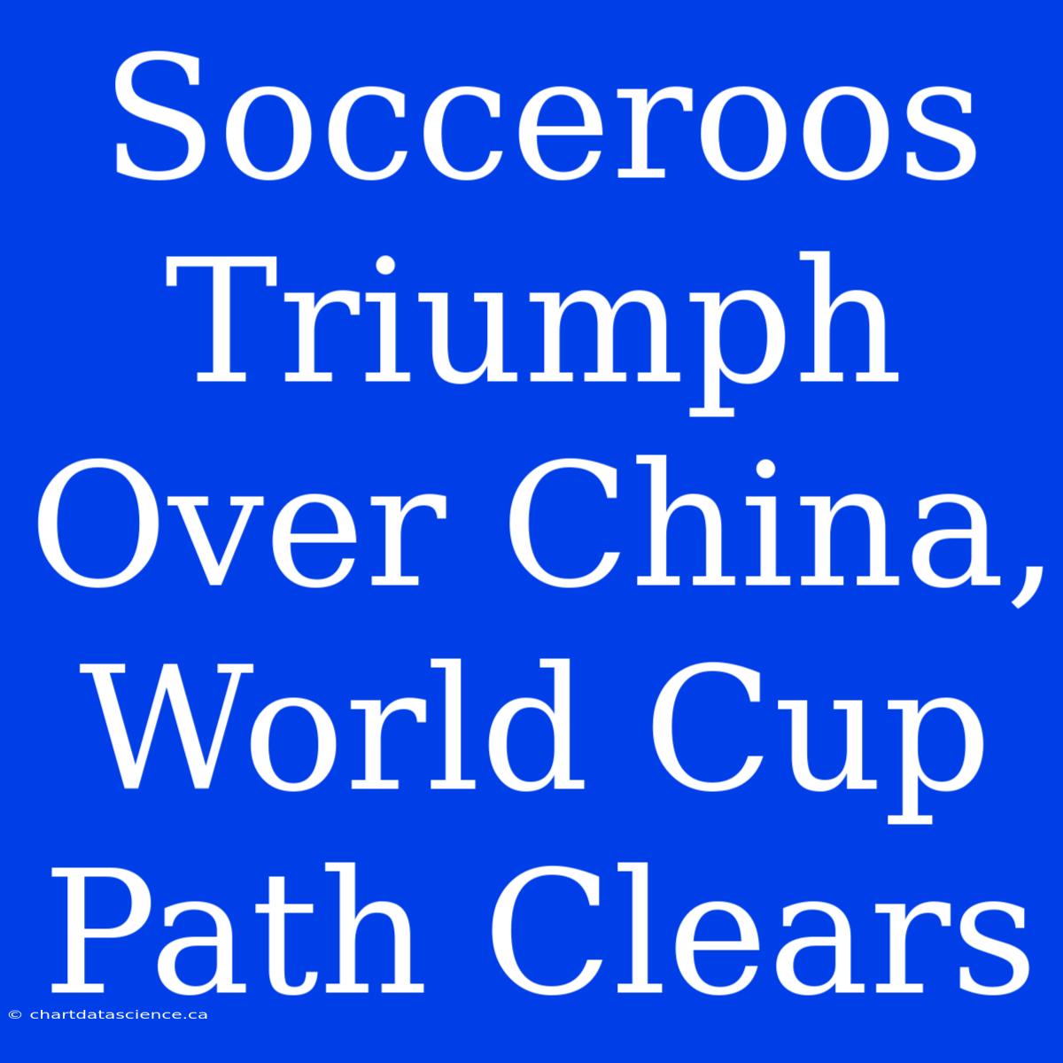 Socceroos Triumph Over China, World Cup Path Clears