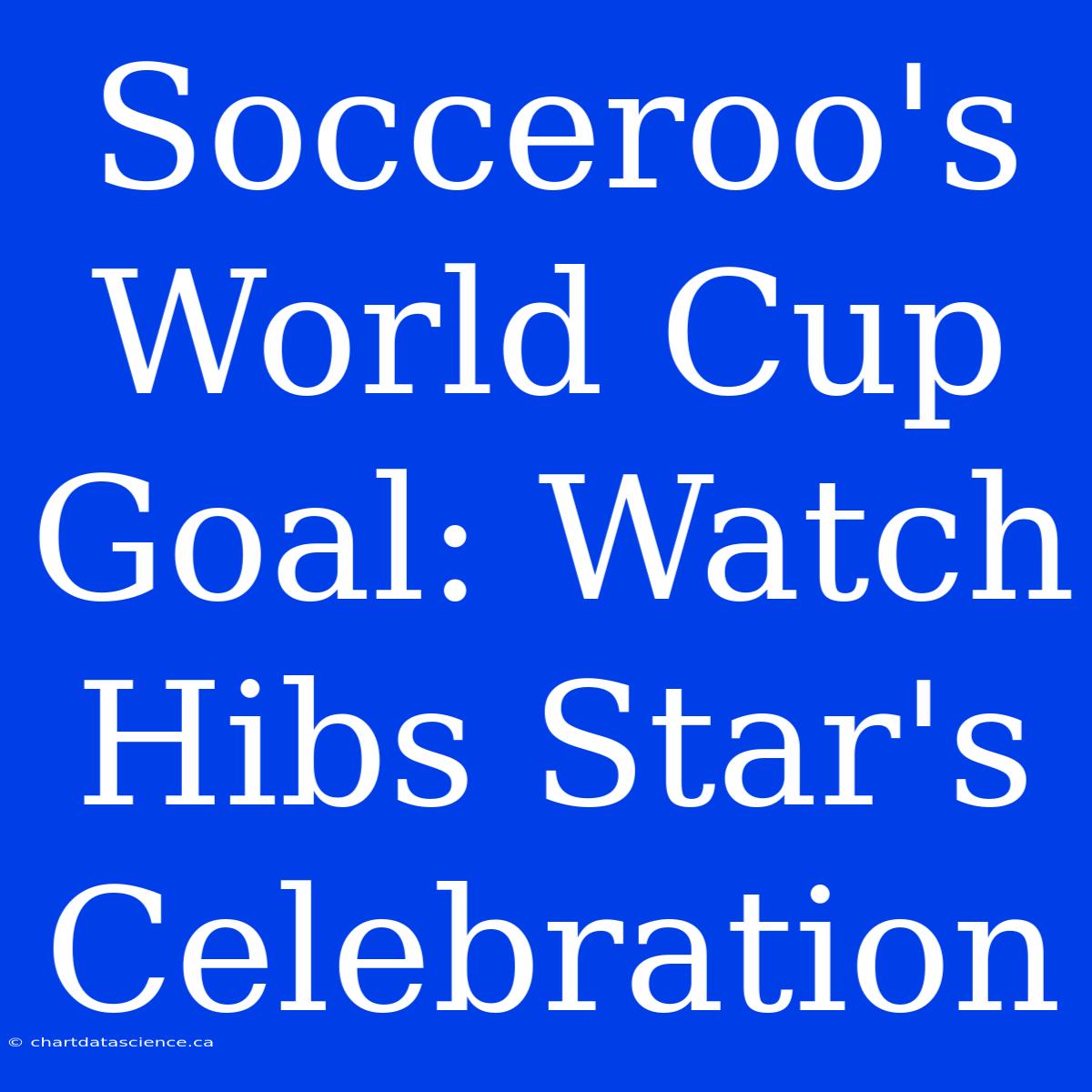 Socceroo's World Cup Goal: Watch Hibs Star's Celebration