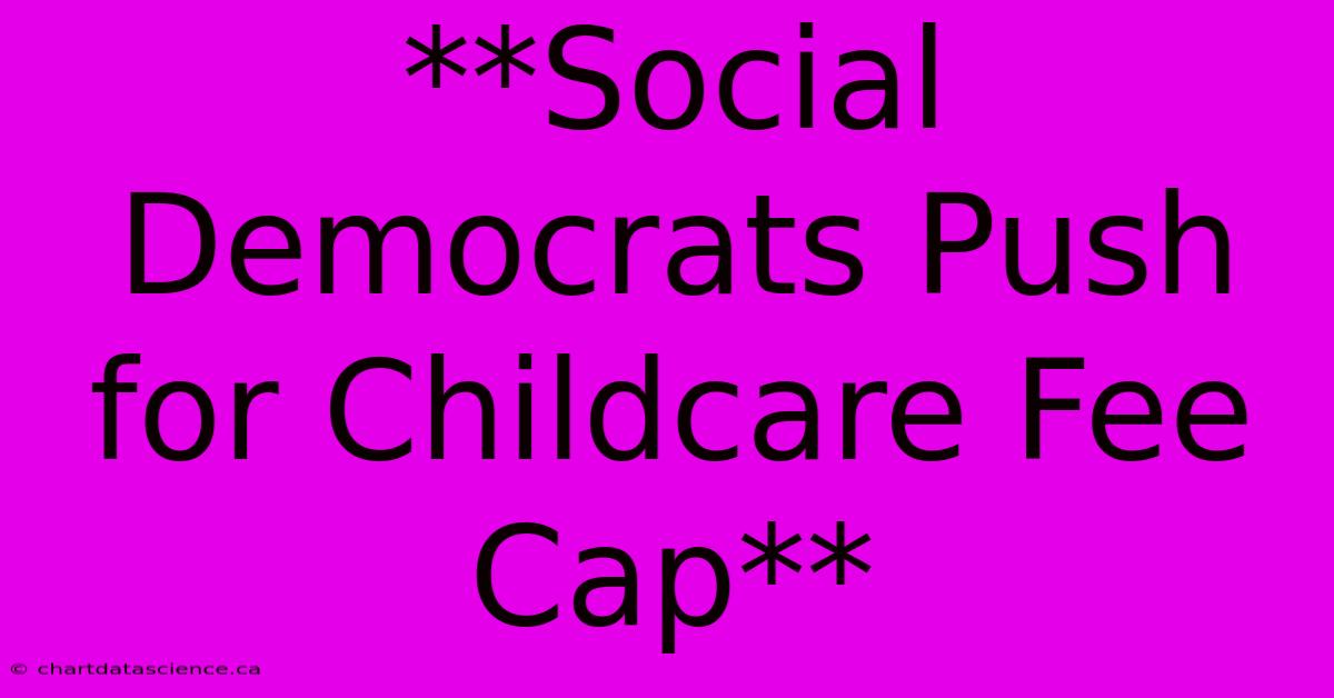 **Social Democrats Push For Childcare Fee Cap**