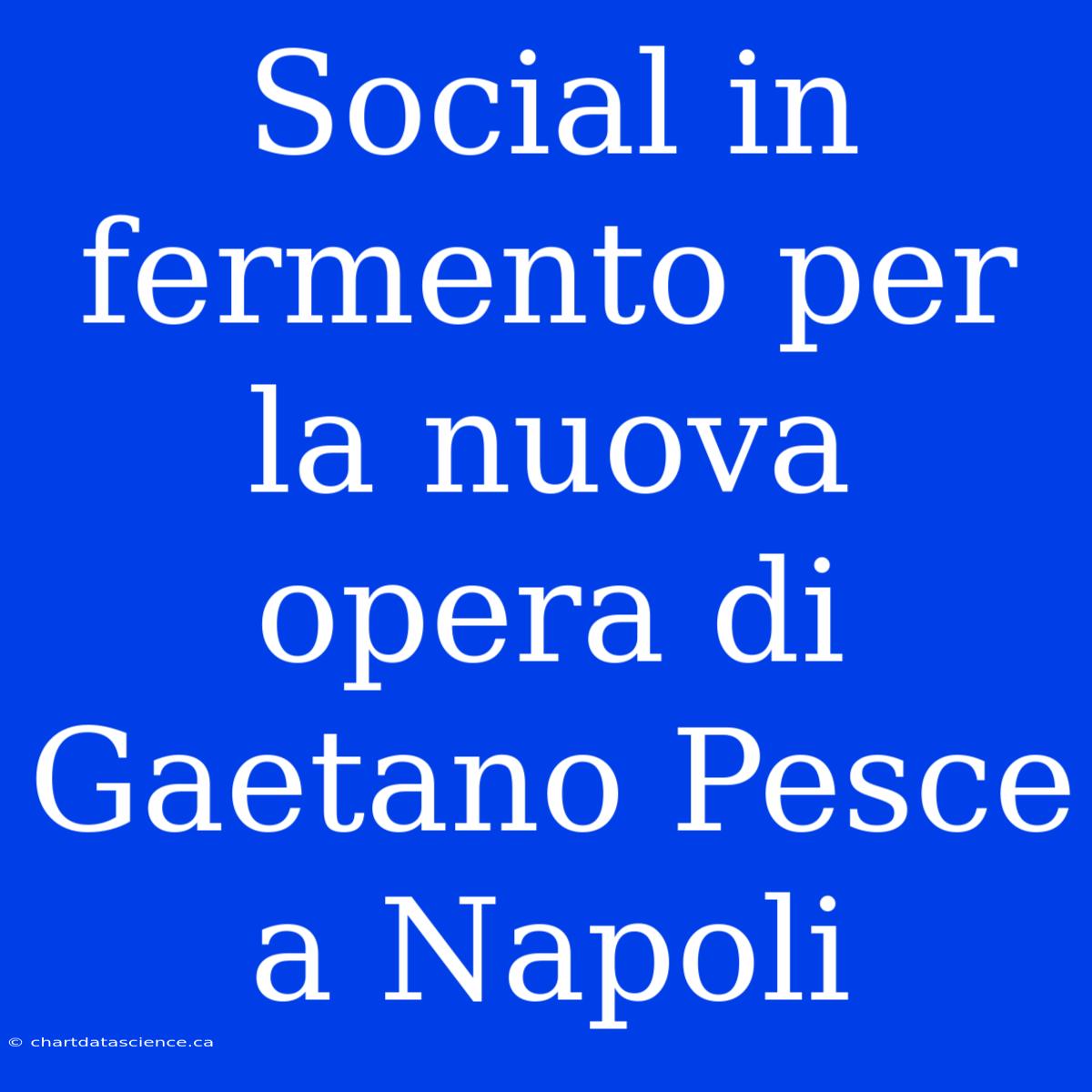 Social In Fermento Per La Nuova Opera Di Gaetano Pesce A Napoli