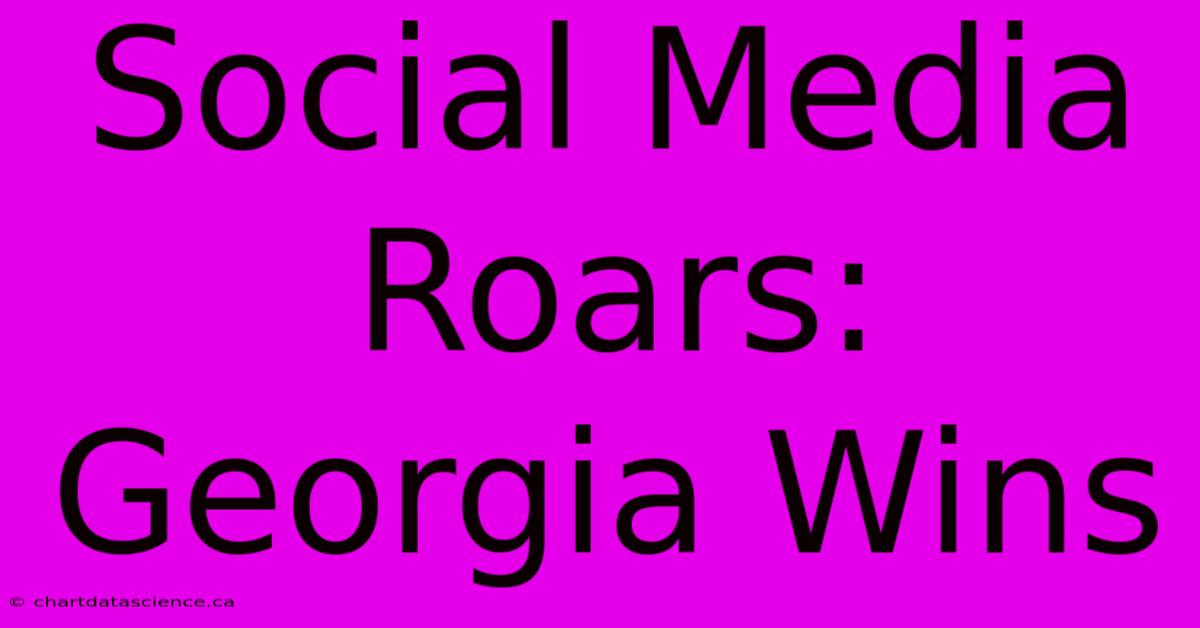 Social Media Roars: Georgia Wins