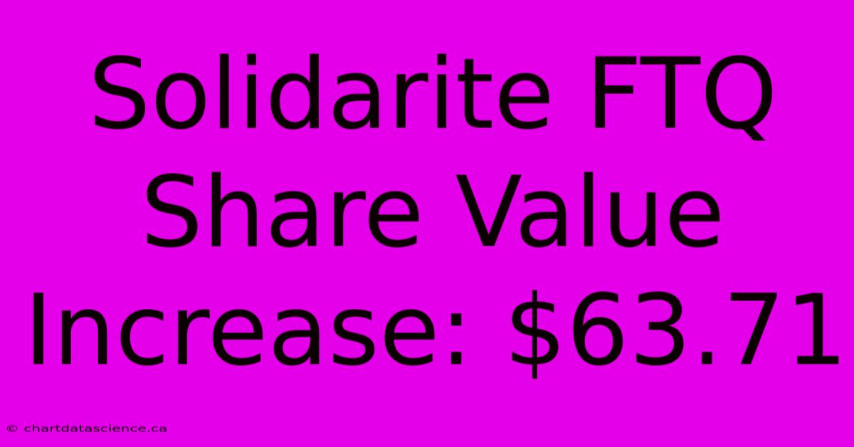 Solidarite FTQ Share Value Increase: $63.71