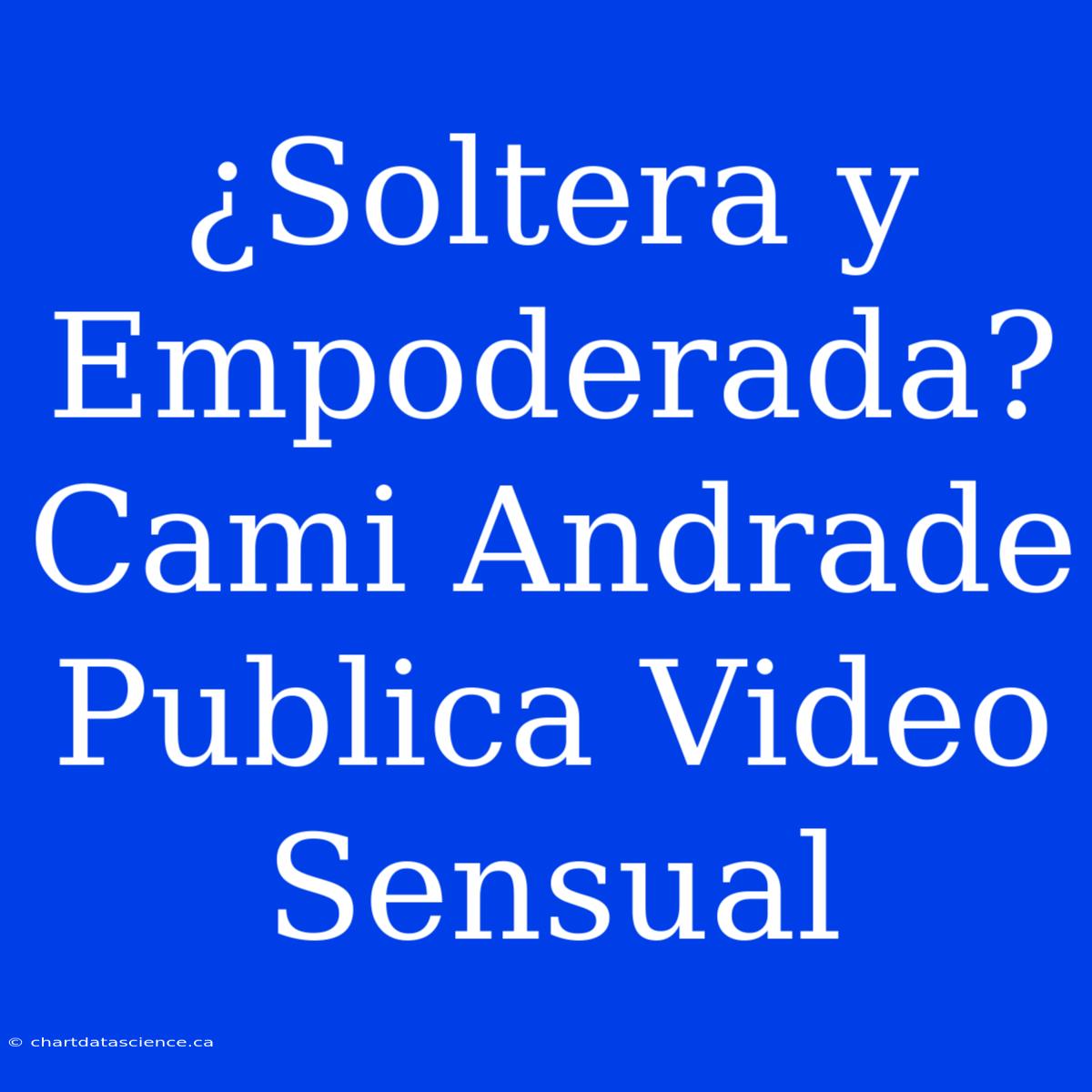 ¿Soltera Y Empoderada? Cami Andrade Publica Video Sensual