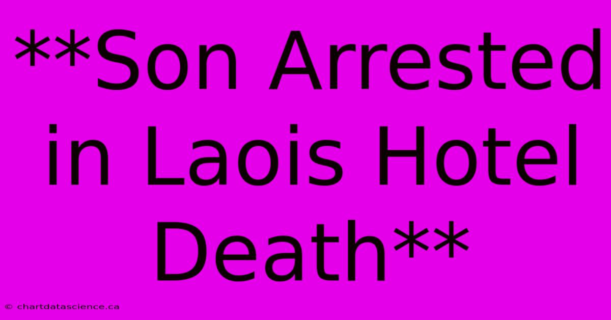 **Son Arrested In Laois Hotel Death** 