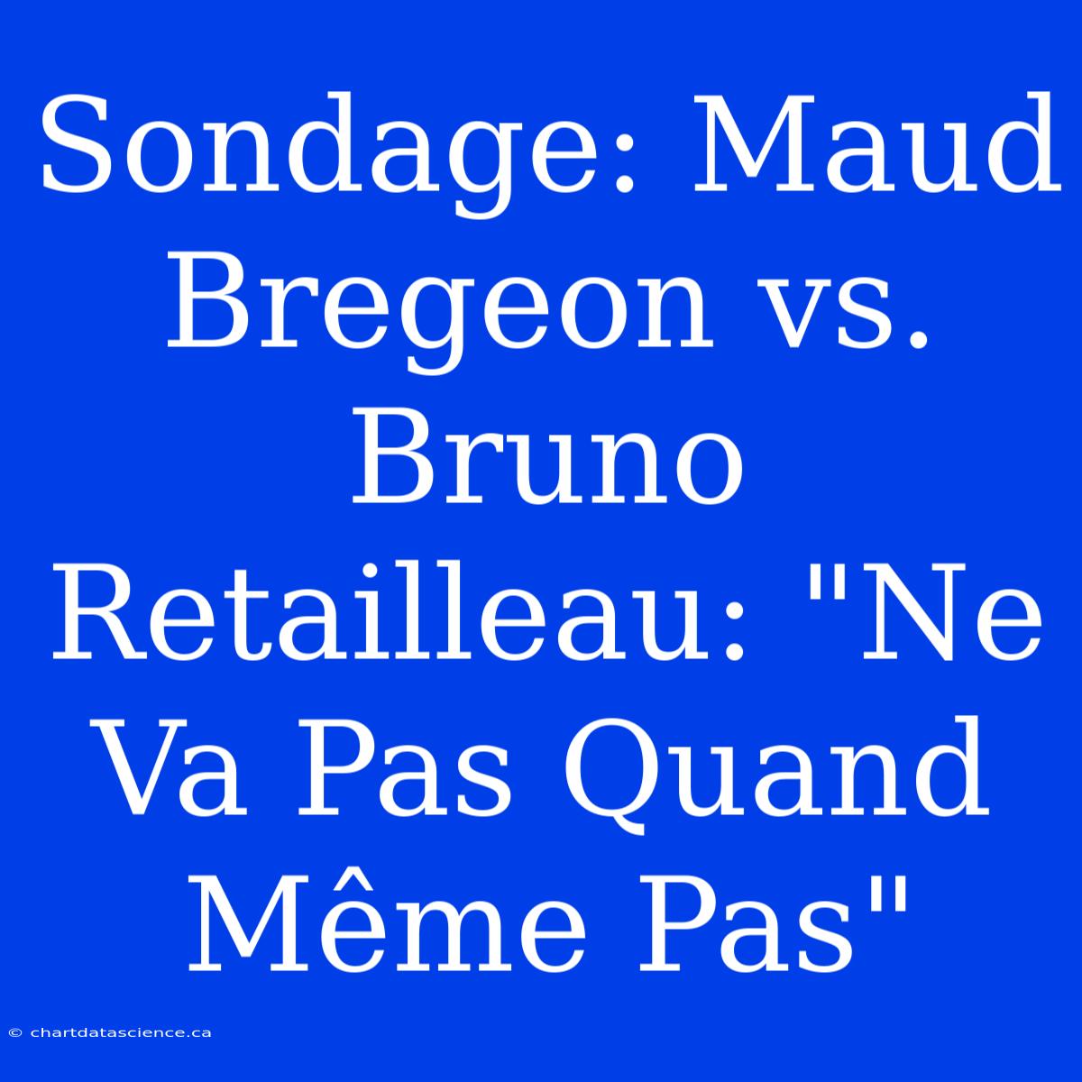 Sondage: Maud Bregeon Vs. Bruno Retailleau: 