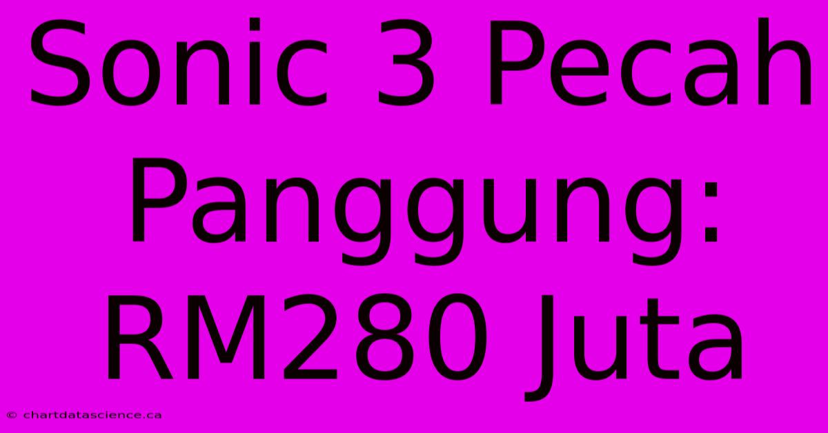 Sonic 3 Pecah Panggung: RM280 Juta