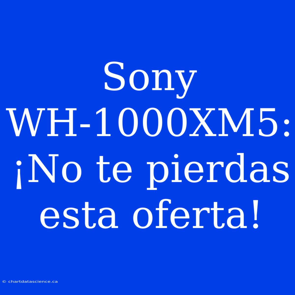 Sony WH-1000XM5: ¡No Te Pierdas Esta Oferta!