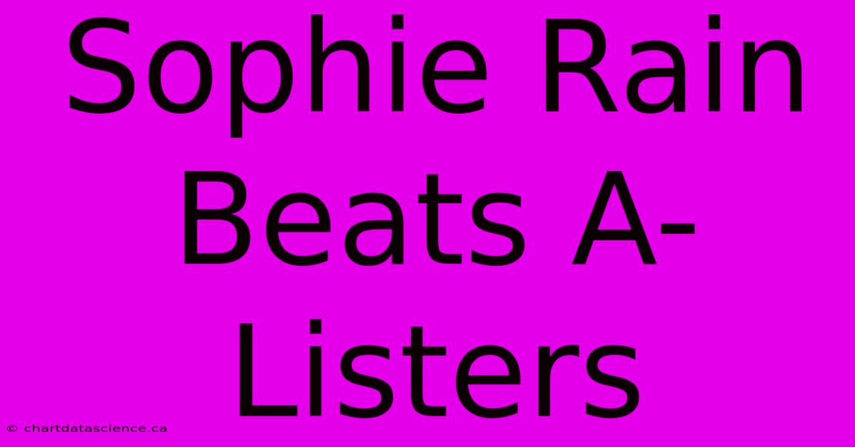 Sophie Rain Beats A-Listers