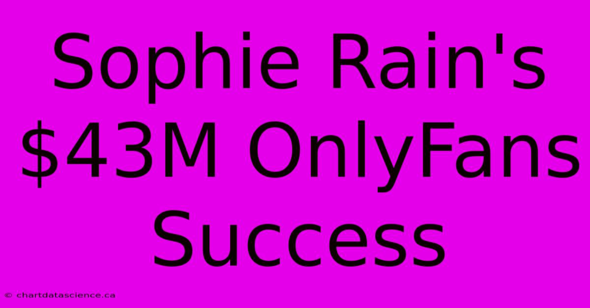 Sophie Rain's $43M OnlyFans Success