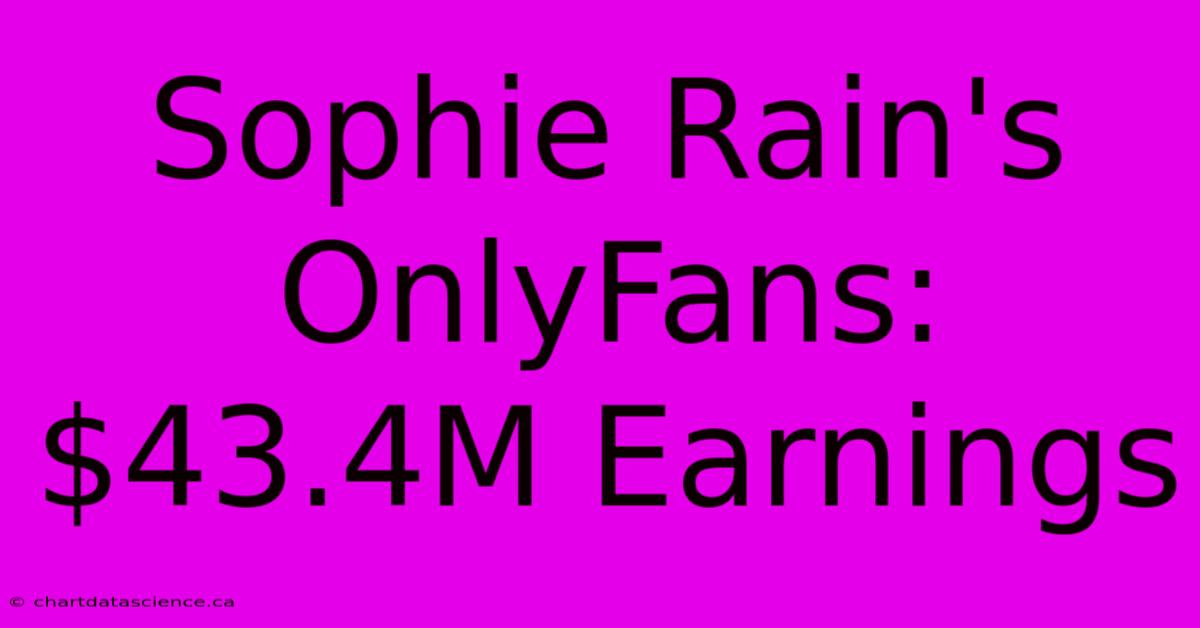 Sophie Rain's OnlyFans: $43.4M Earnings