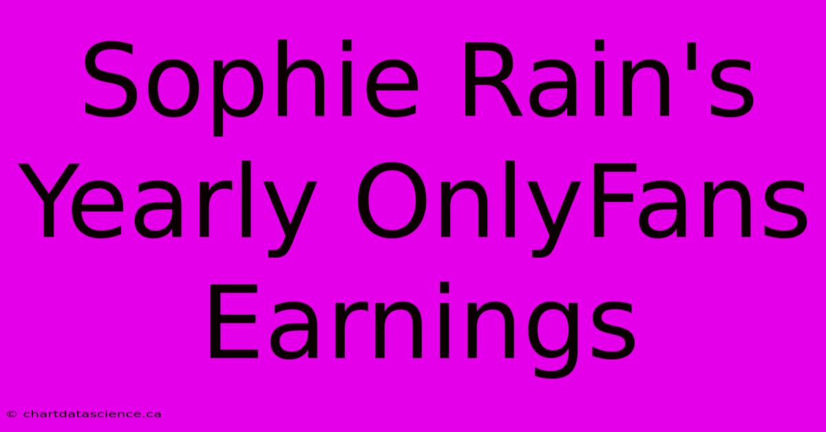 Sophie Rain's Yearly OnlyFans Earnings