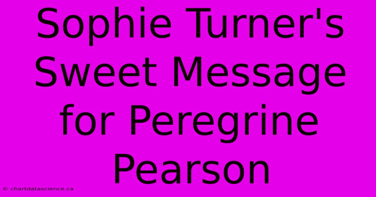 Sophie Turner's Sweet Message For Peregrine Pearson