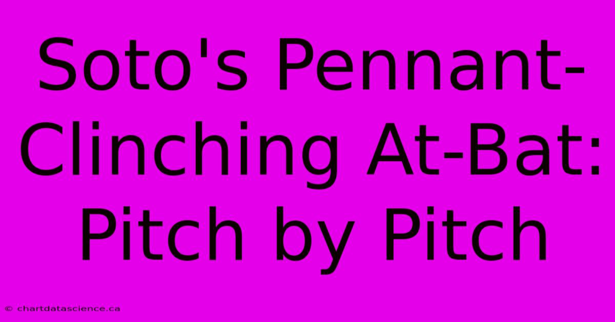 Soto's Pennant-Clinching At-Bat: Pitch By Pitch