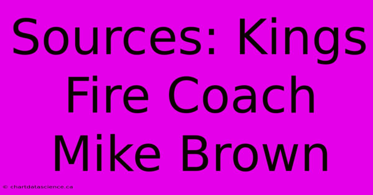 Sources: Kings Fire Coach Mike Brown