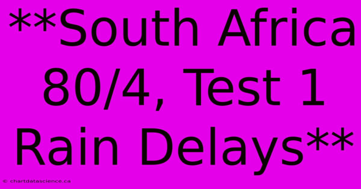 **South Africa 80/4, Test 1 Rain Delays**