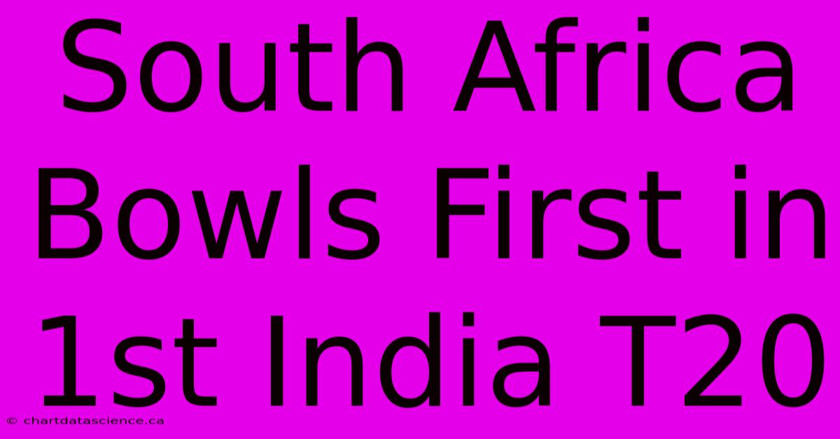 South Africa Bowls First In 1st India T20 