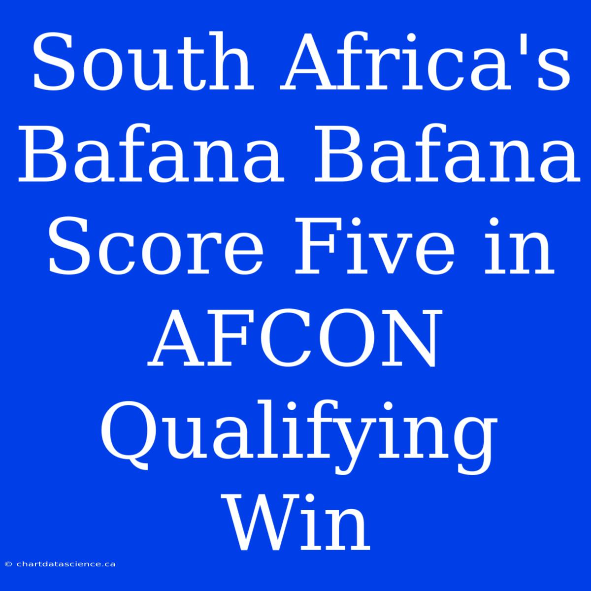 South Africa's Bafana Bafana Score Five In AFCON Qualifying Win